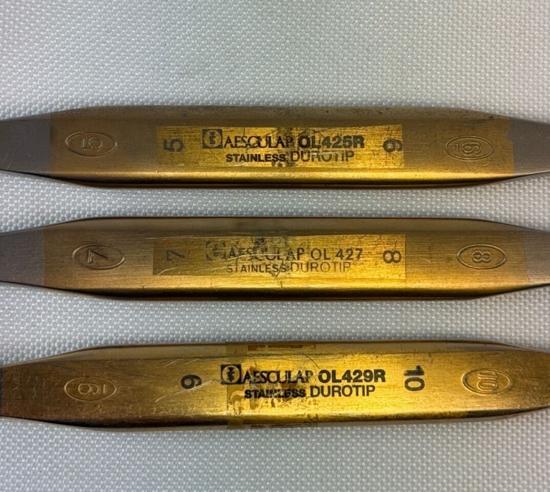 AESCULAP OL425 OL427 OL429 Durogrip TC Fomon Rasps Sizes 5-10 — photo 2
