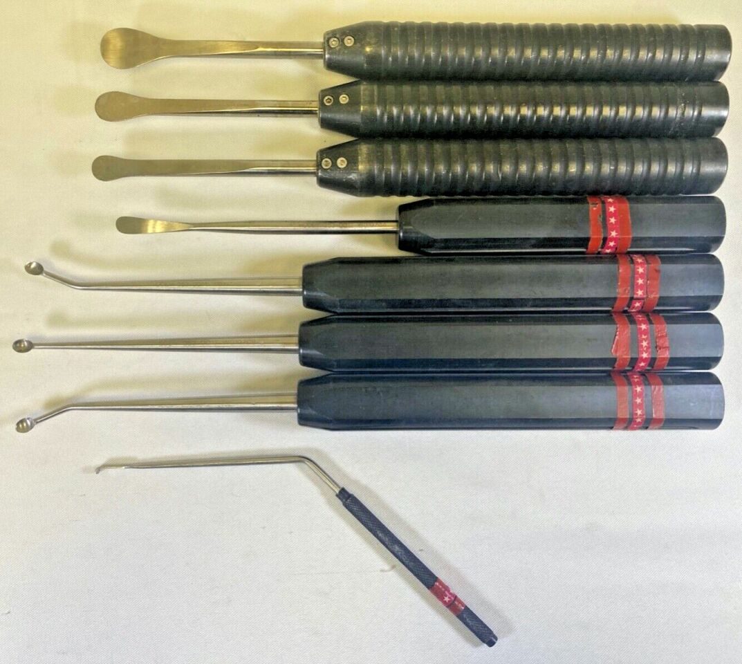 CODMAN ODEV Straight & Angled Retractor Set of 8 Lumbar Cobb Curettes Elevators — photo 2