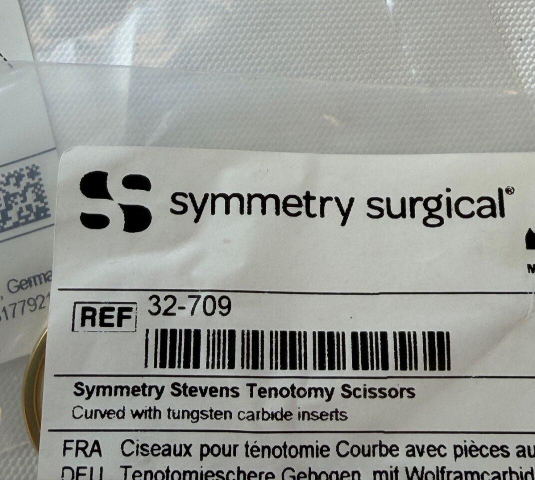 SYMMETRY SURGICAL 32-709 Stevens Tenotomy Scissors Curved Tungsten Blades 4.5" — photo 2