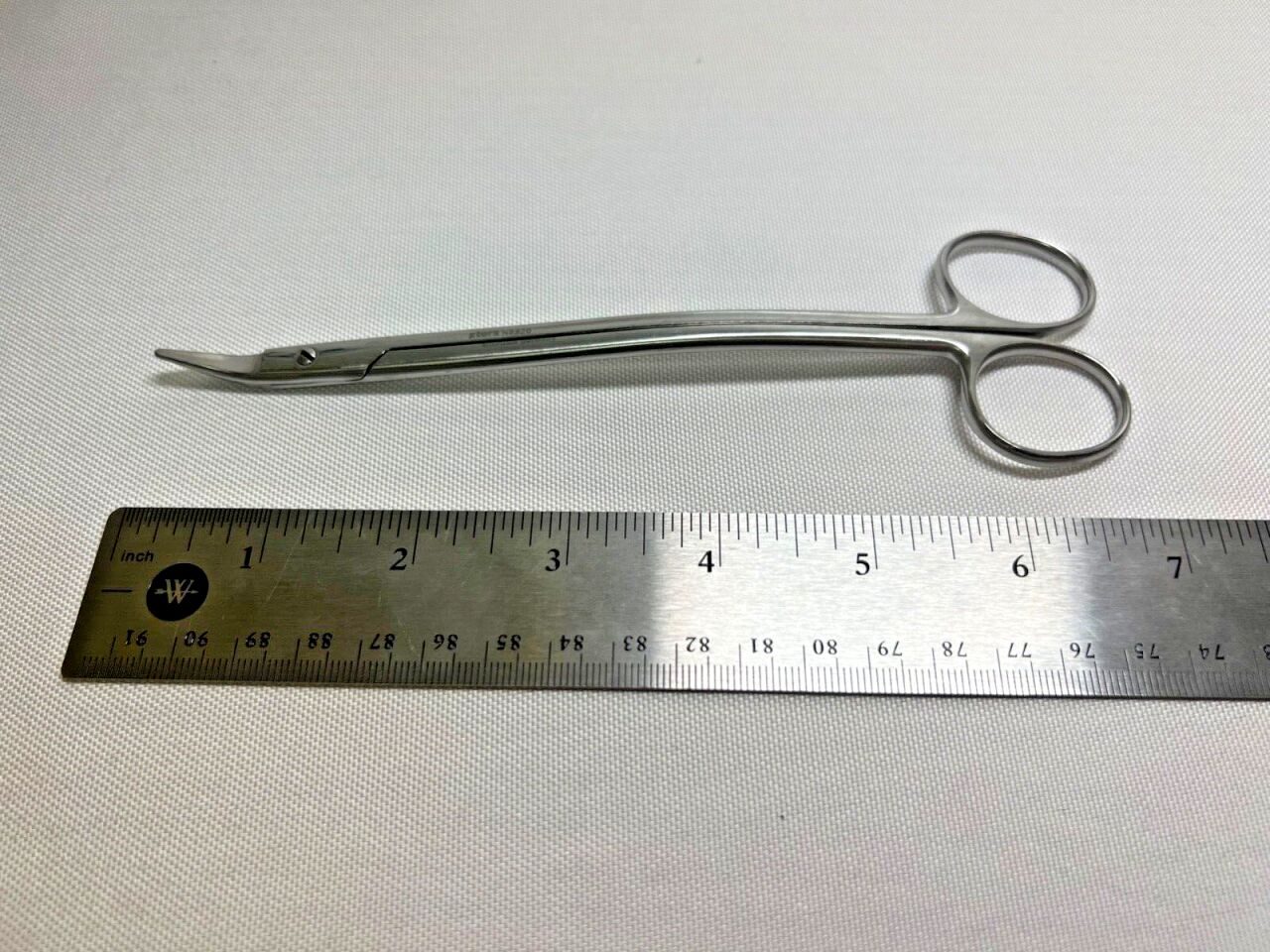 STORZ N6920 Dean Tonsil Scissors Curved Shanks Angled Serrated Blades ENT 7" L — photo 5