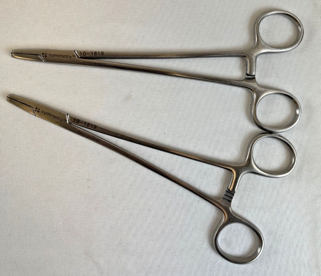 SYMMETRY 10-1819 Mayo Hegar Needle Holders 7" Stubby Jaw General Surgery Pair of 2 — photo 1