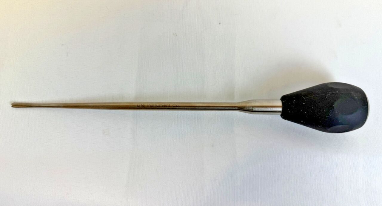 LIFE INSTRUMENTS 525-0904-1 4mm Penfield Probe Slight Curve 10" Neuro Spine