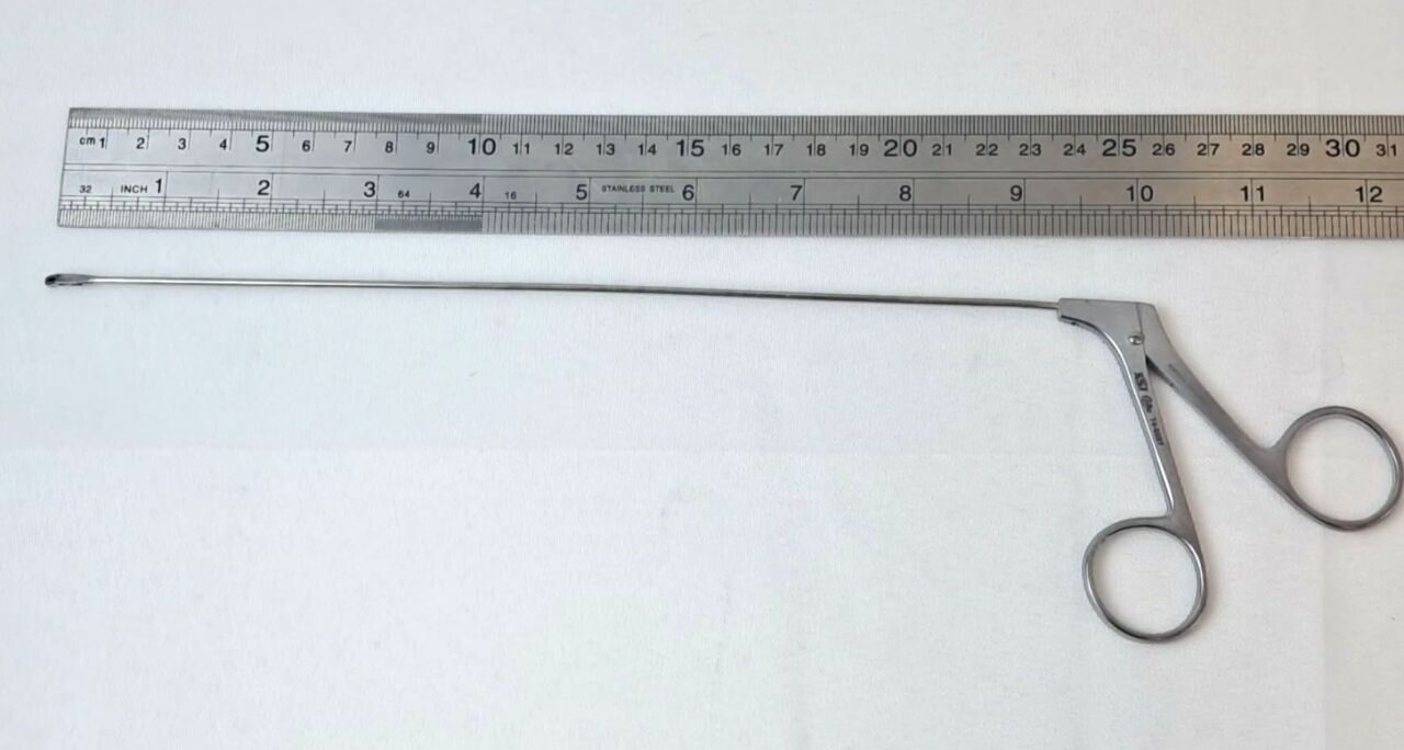 SSI 74-5927 Jako Micro Laryngeal Right Curved 2.0mm Cup Forceps 23.5cm — photo 6