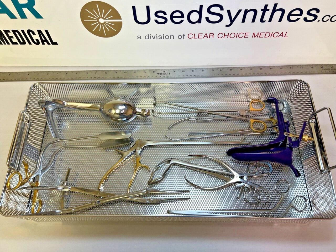 JARIT V. Mueller Sklar OBGYN Instrument Set 11 Piece OBGYN Instrument Set w/ Tray