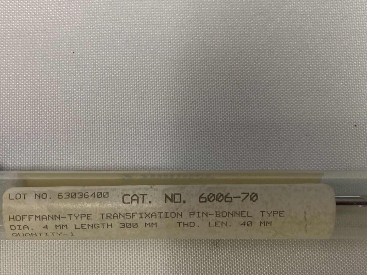ZIMMER 6006-70 Hoffmann-Type Transfixation Pin-Bonnel 4mm — photo 4