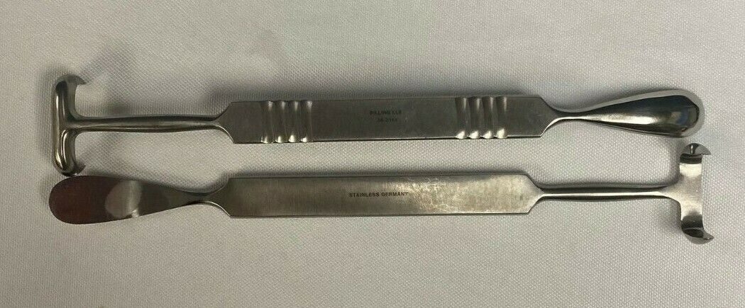 PILLING WECK 343164 Lot of 2 Plenk-Matson Raspatories Thoracic Orthopedic 8 3/4" — photo 1
