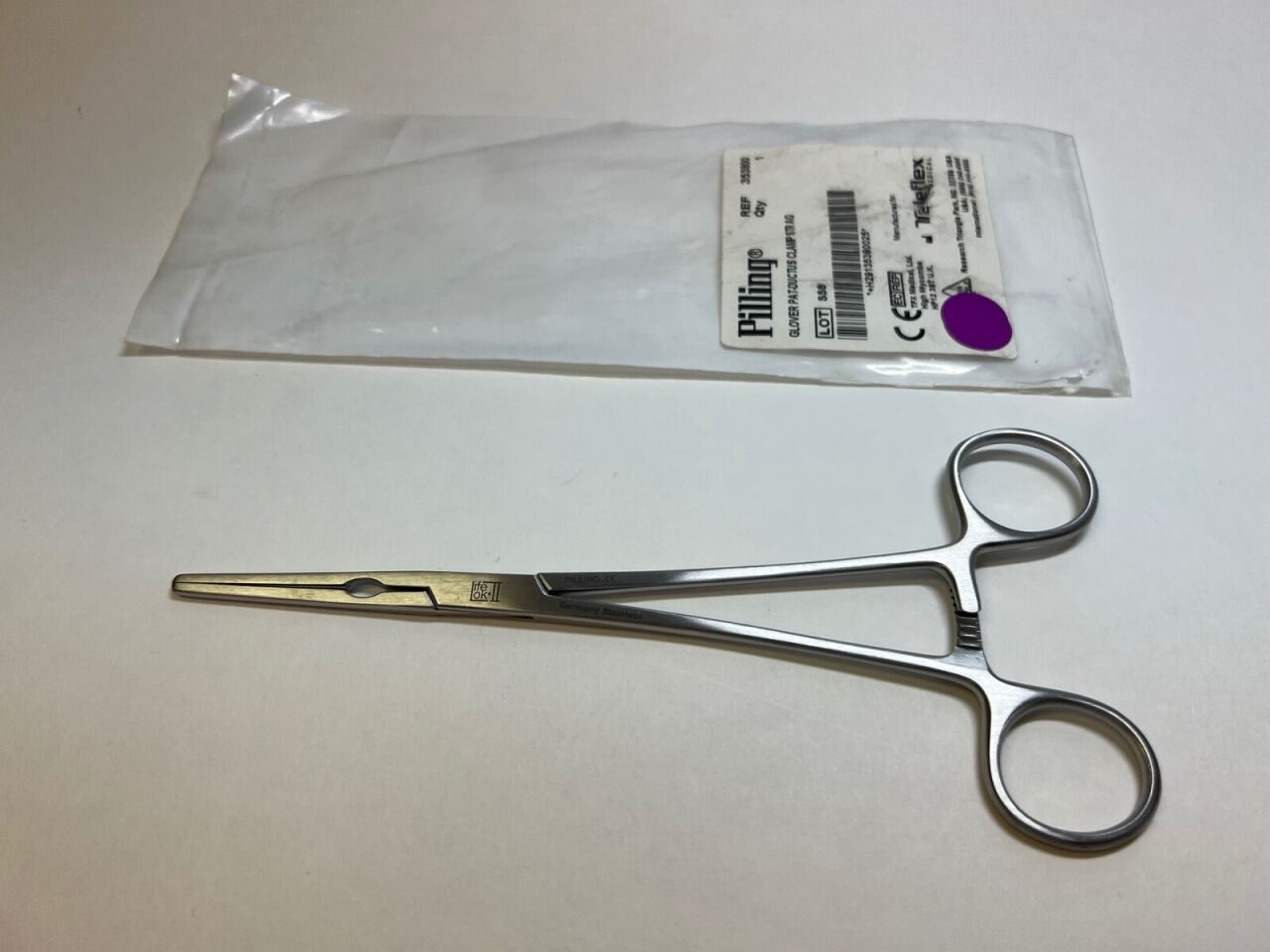 PILLING WECK 353800 Glover Patent Ductus Clamp Straight DeBakey Jaw — photo 3