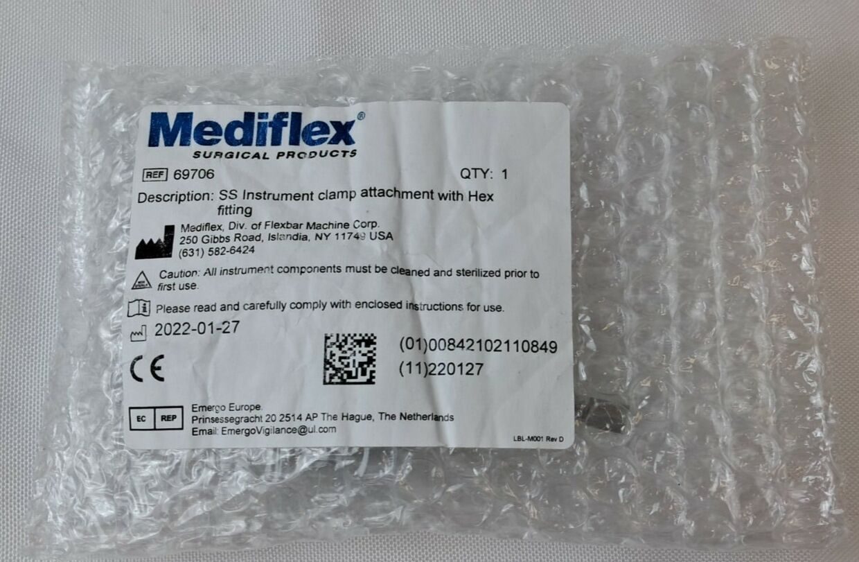 MEDIFLEX 69706  SS Instrument Clamp Attachment w/ Hex Fitting — photo 2