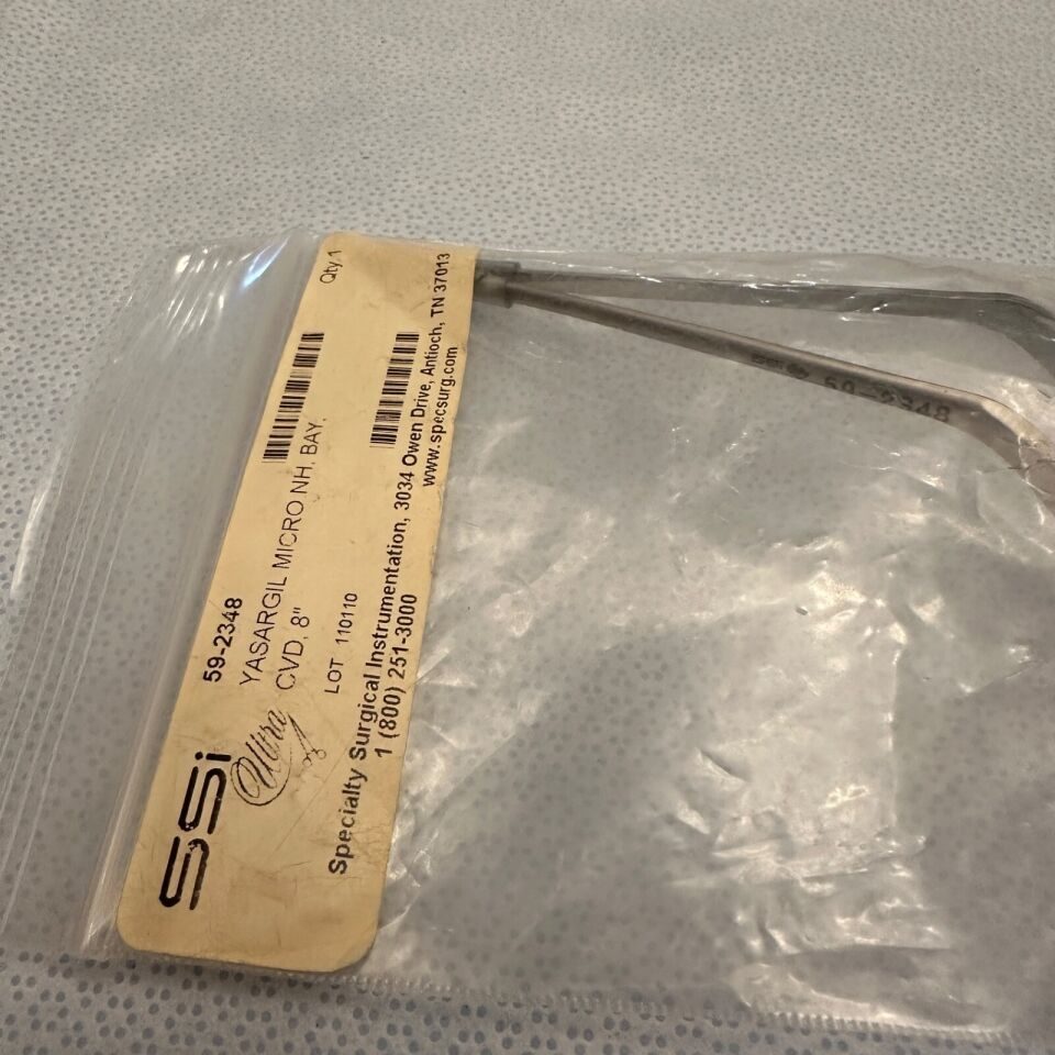 SYMMETRY SURGICAL 592348 Yasargil Micro Needle Holder Curved Upward 8" — photo 3