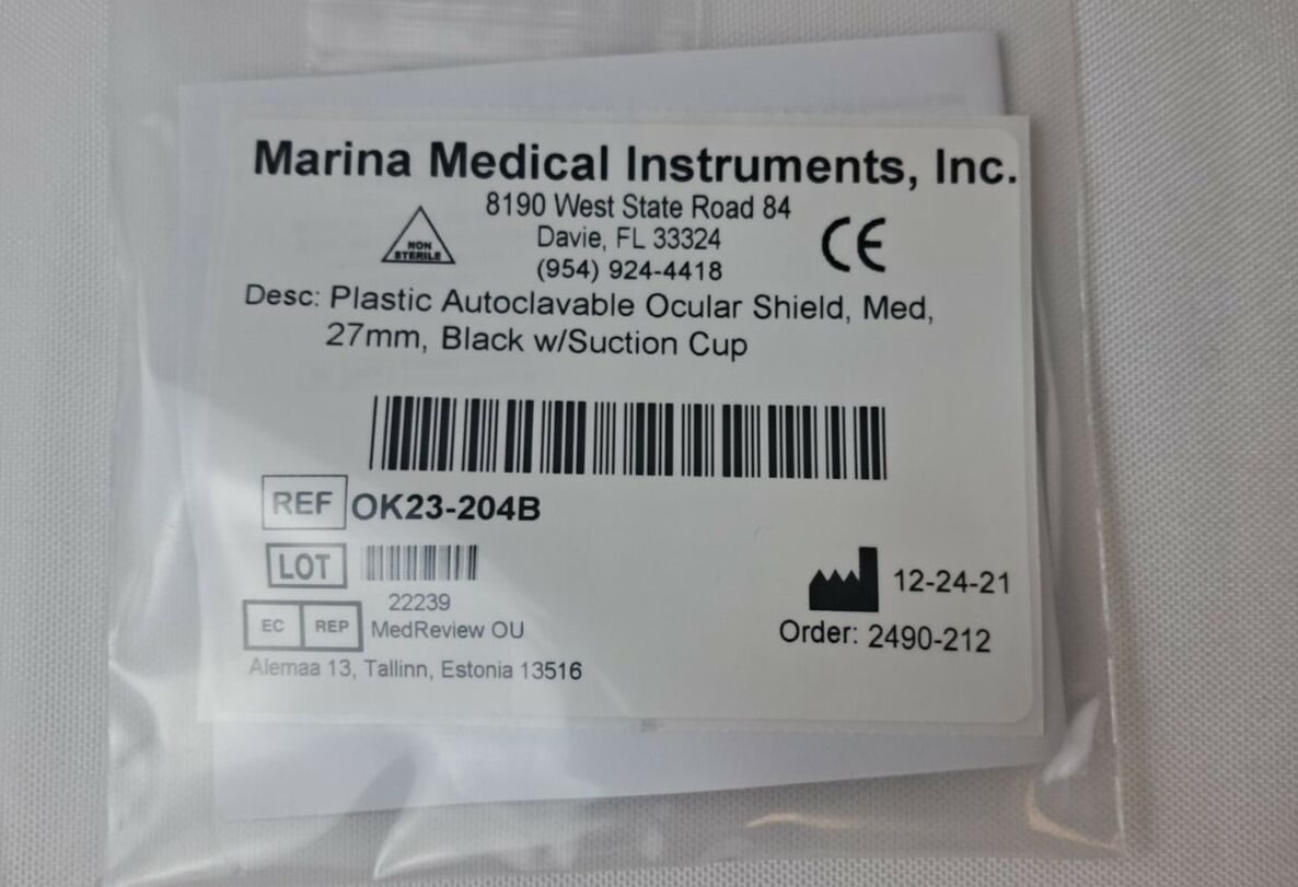 MARINA MEDICAL  3Pc Plastic Autoclavable Ocular Shield Set- 21.5mm, 25mm, 27mm — photo 5