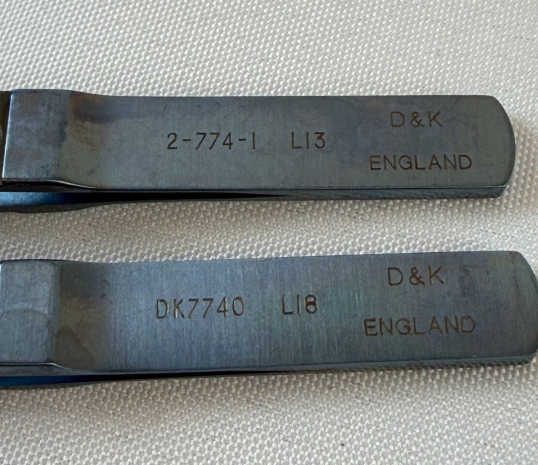 DUCKWORTH & KENT 2-774-1 DK7740 IOL Insertion & Folding Forceps Pair w/ Case — photo 4