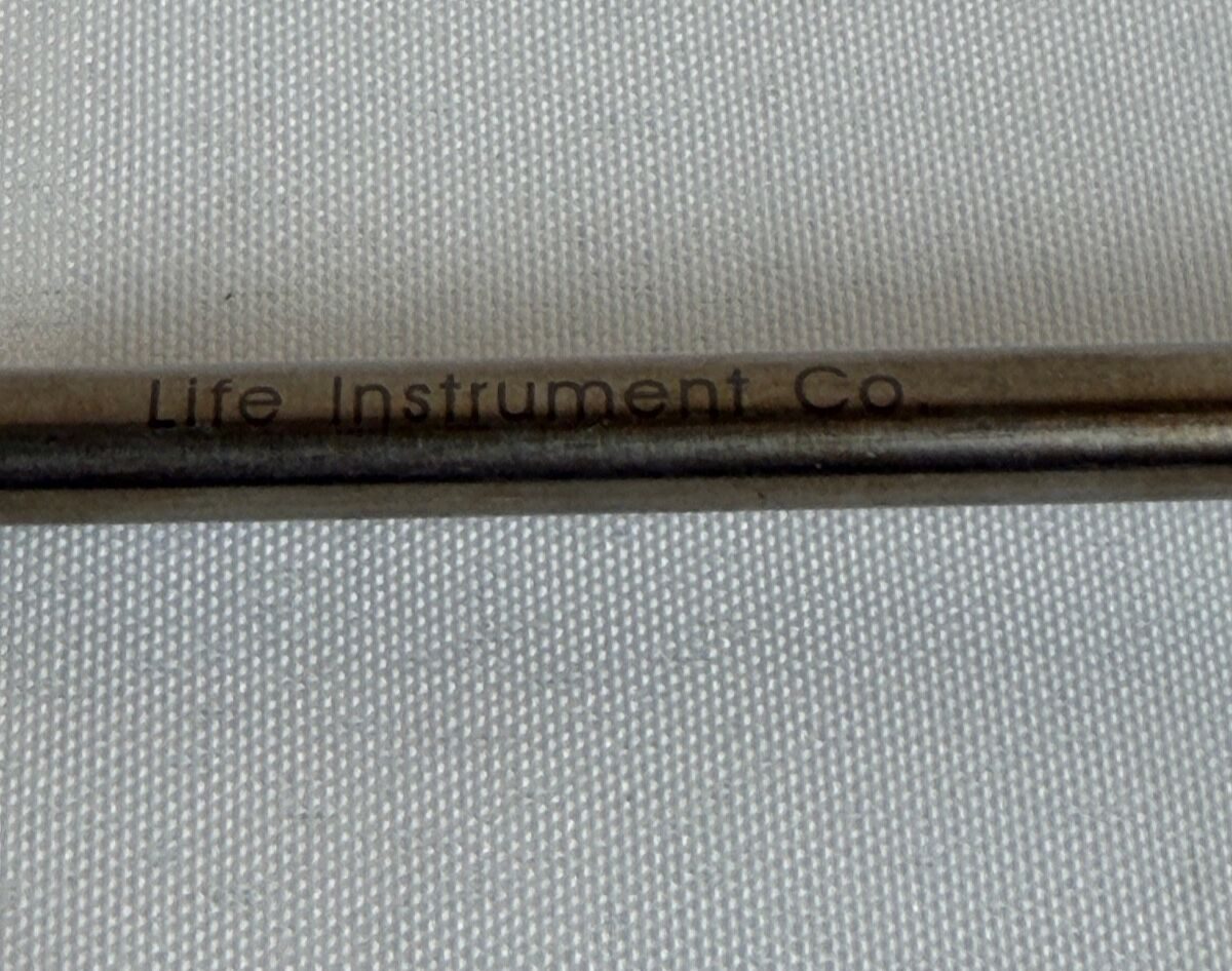 LIFE INSTRUMENTS 525-0904-1 4mm Penfield Probe Slight Curve 10" Neuro Spine — photo 2