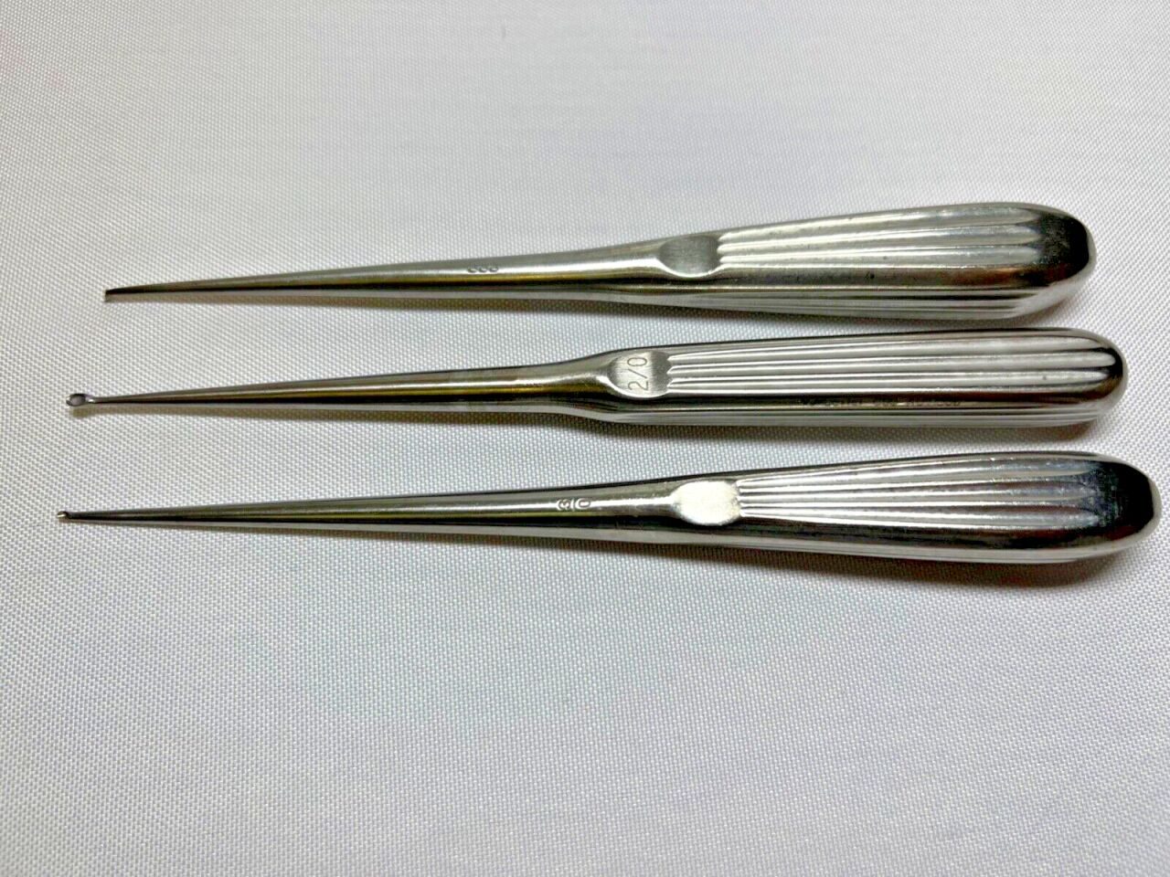 V. MUELLER  Set Of 3 Boss Instruments Bone Cup Curettes Spinal — photo 1