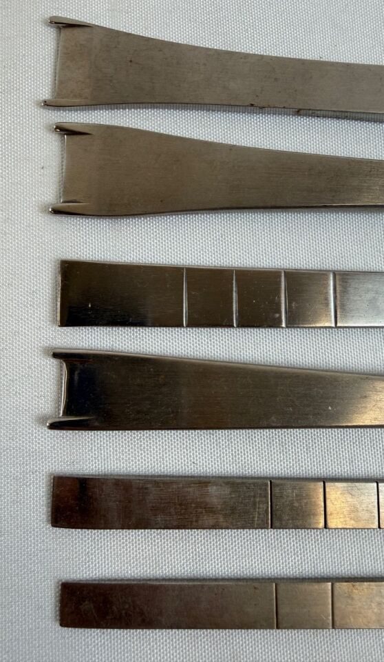 V. MUELLER 16 14 12 10 9 & 7mm Set of 6 Straight Osteotomes — photo 2