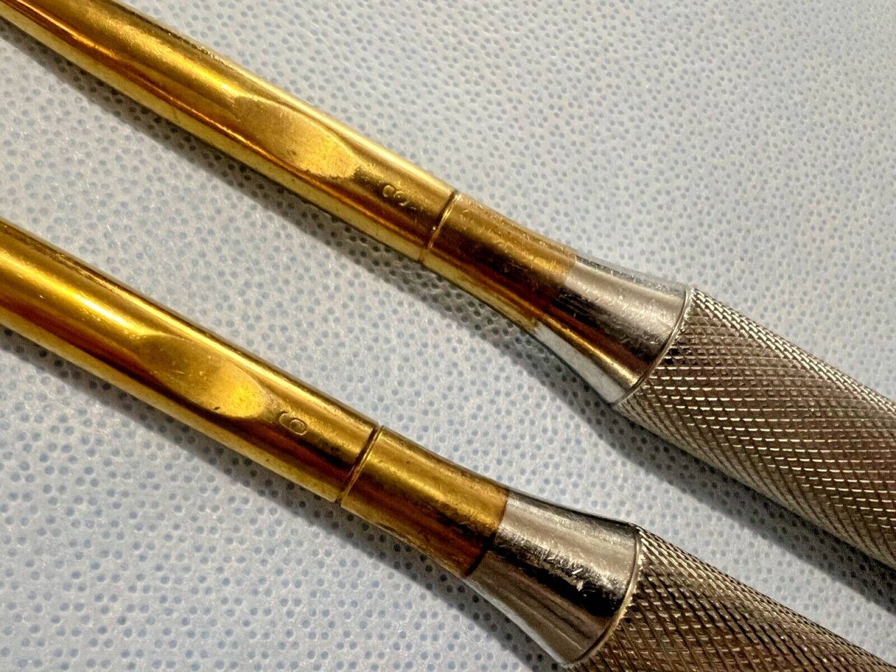 Size 3 Length 9" / Size 6 Length 11" Gold Orthopedic Cup Curettes — photo 2