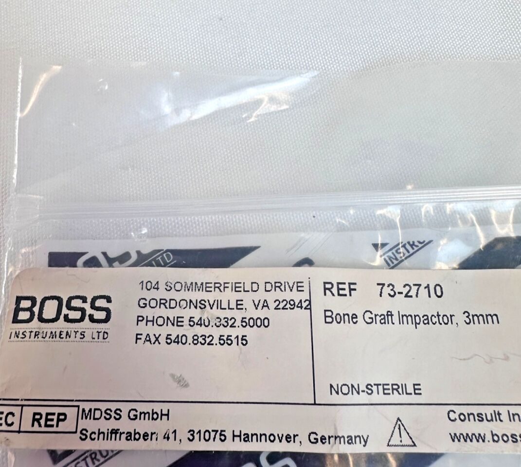 BOSS INSTRUMENTS 73-2710 Bone Graft Impactor 3mm — photo 2
