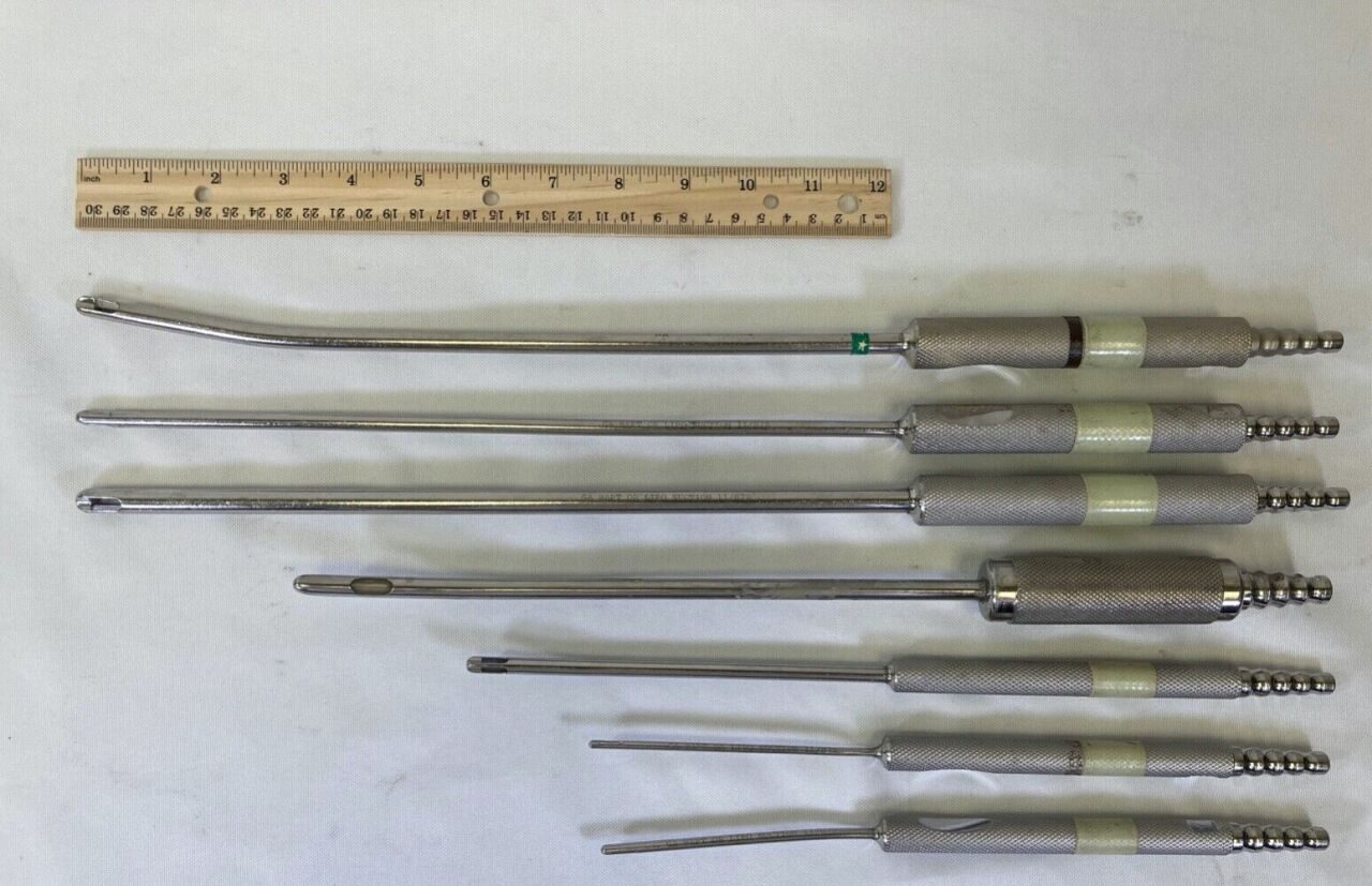 PADGET Liposuction Cannula Set Toomey Ends 7 Piece Liposuction Cannula Set w/ Sterilization Tray — photo 3