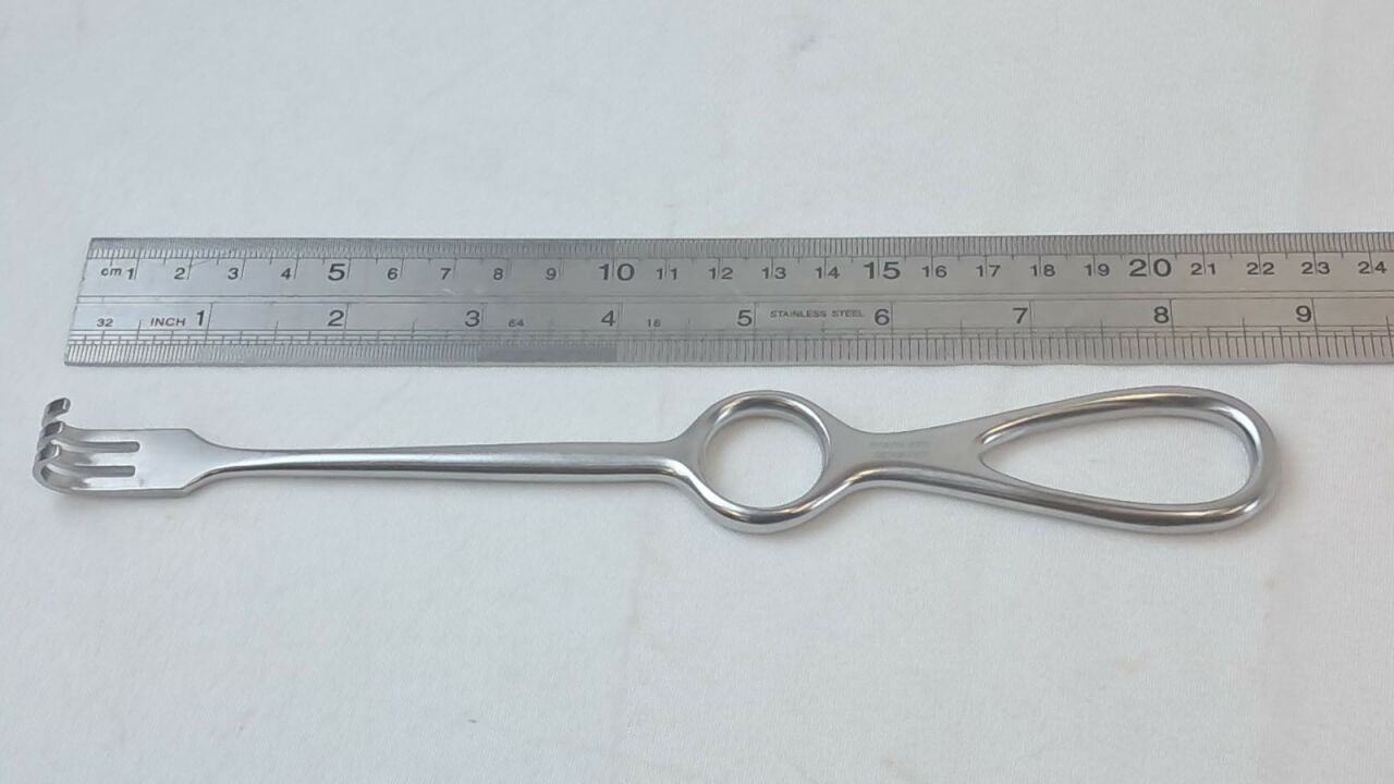 W. LORENZ Volkman Retractor 8-5/8" 3 Prong Blunt 8-1/4" Length — photo 5