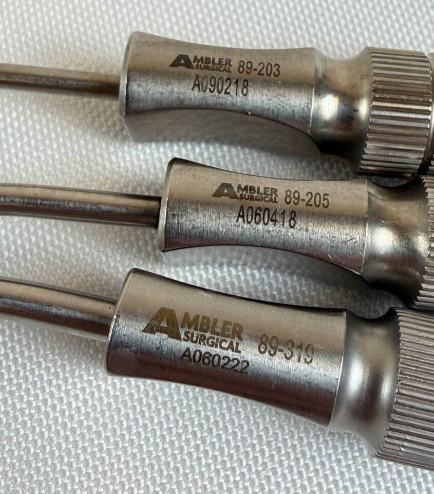 AMBLER SURGICAL  Set of 3 Ferguson Frazier Suction Tubes 8Fr 10Fr 12Fr — photo 2