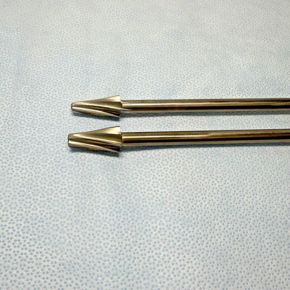 ZIMMER 914 & 913 Spiral Trochanteric Reamer & Spiral Cortical Reamer Set of 2 — photo 3