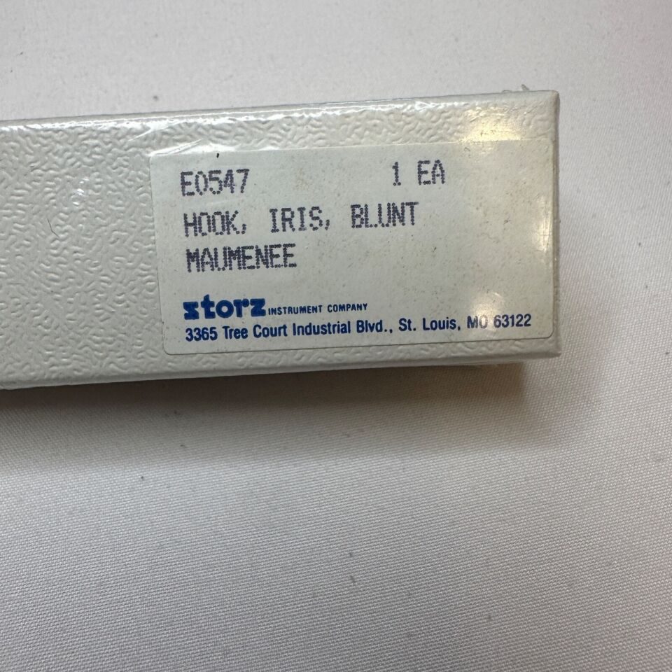 STORZ E0547 Iris Blunt Maumenee Hook — photo 2
