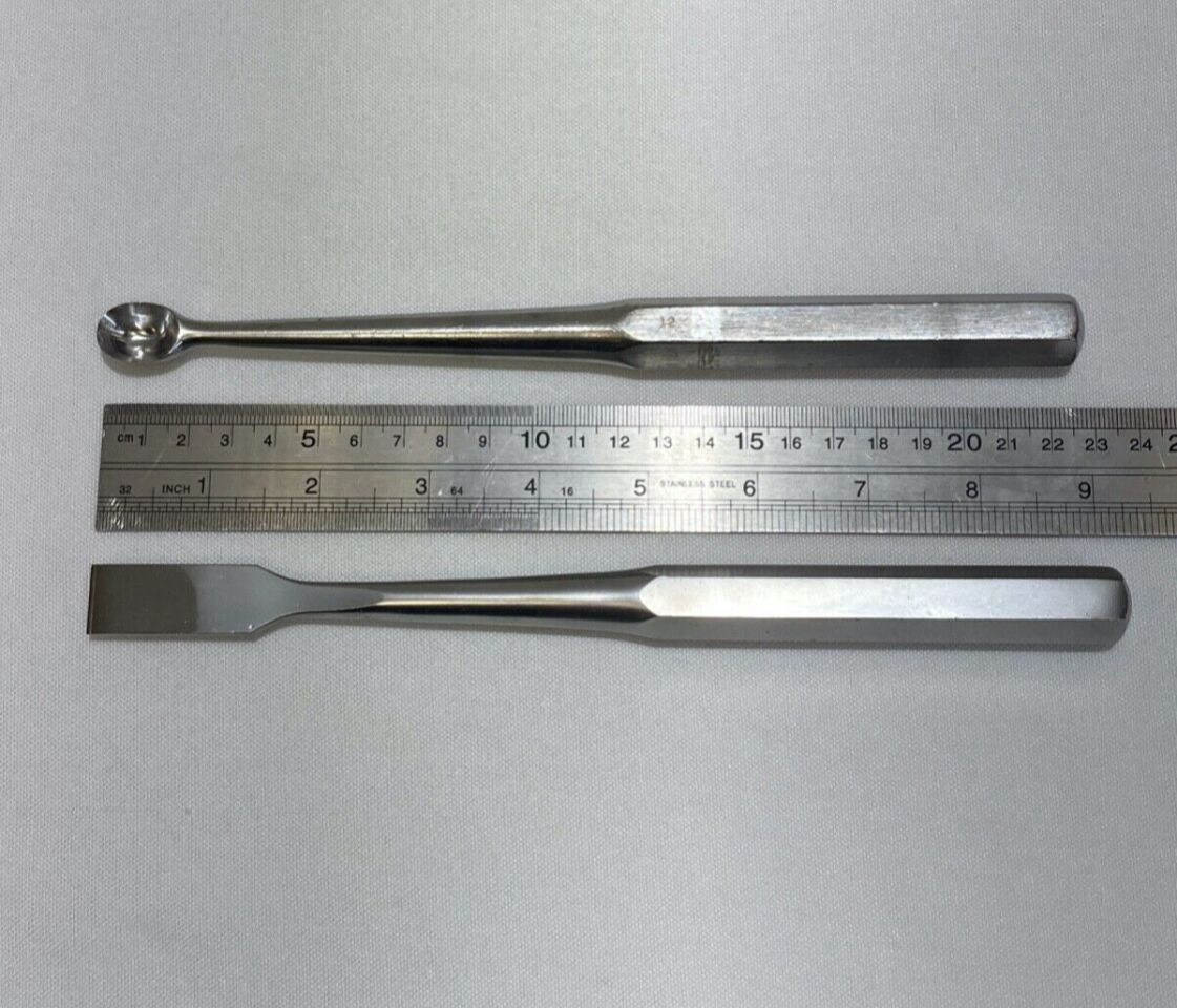 RICHARDS 11-1412 11-0314 14mm Curette & 5/8" Osteotome Chisel — photo 7