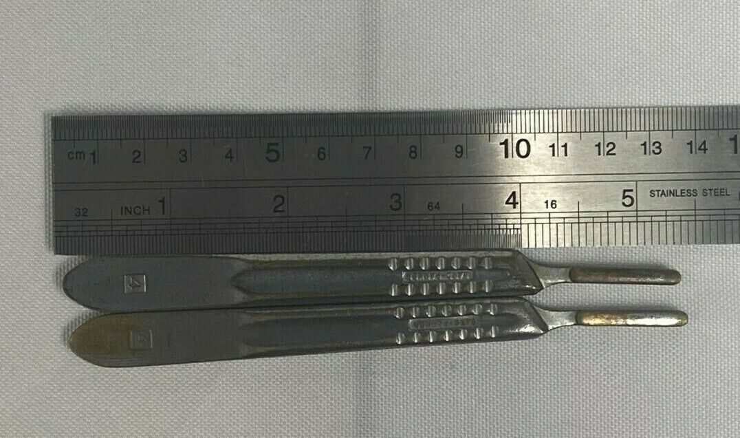 BARD-PARKER #4 Lot of 2 Knife Handles Overall Length 5.5" — photo 6