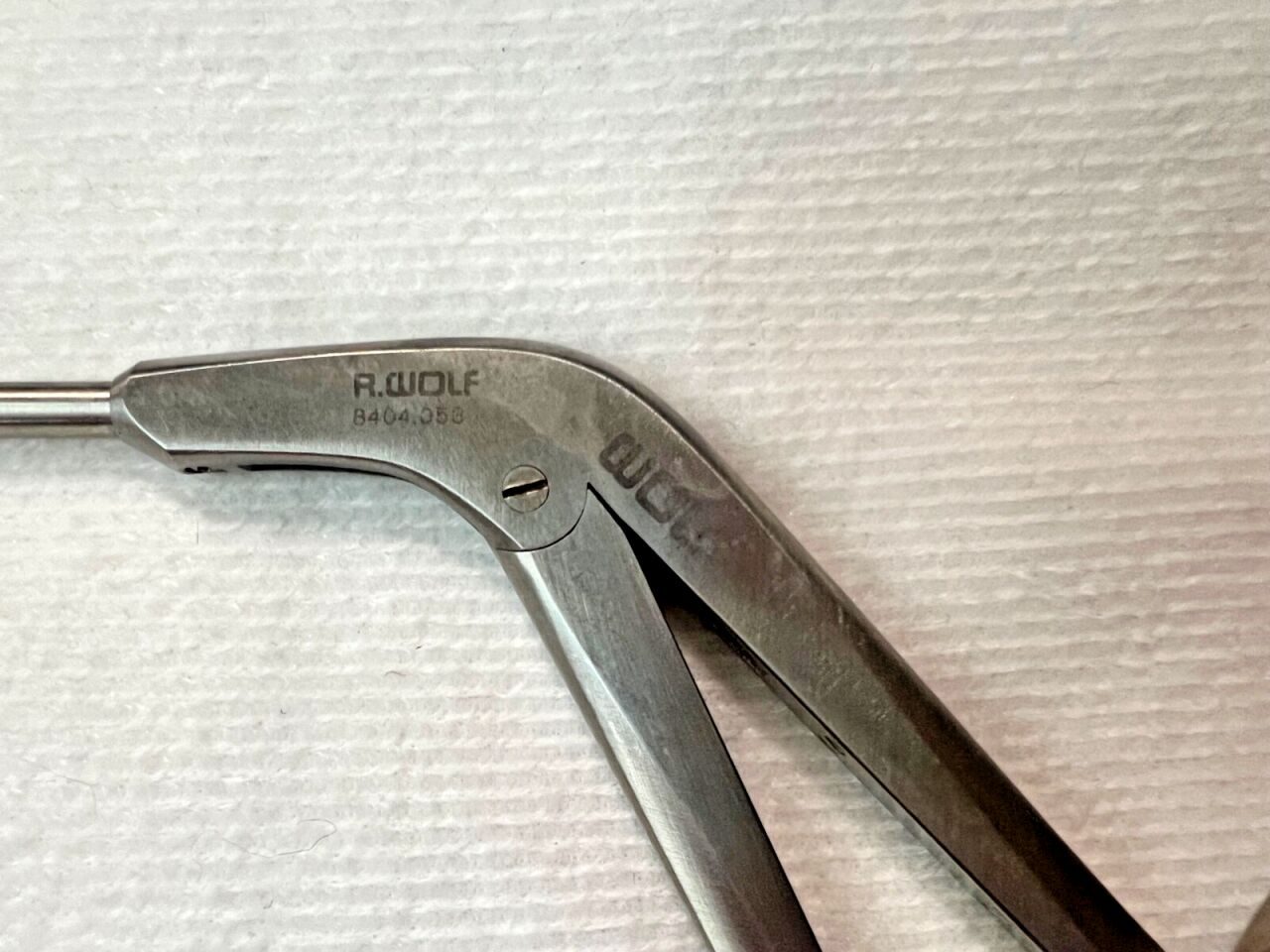 R. WOLF 8404.053 Up Curved Punch Forceps Serrated 3.4mm X 6" Length — photo 5