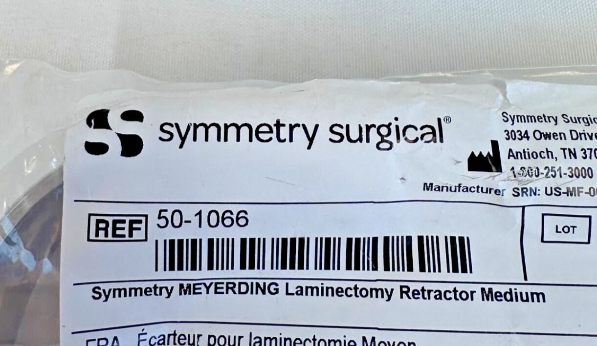SYMMETRY SURGICAL 50-1066 Meyerding Laminectomy Retractor Medium — photo 3