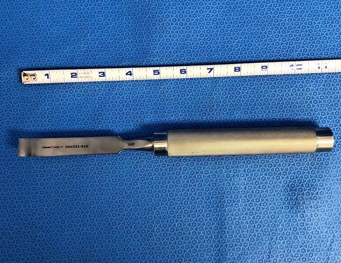 V. MUELLER 5/8in Cobb Osteotome Length 11in, Curved, Blade — photo 8