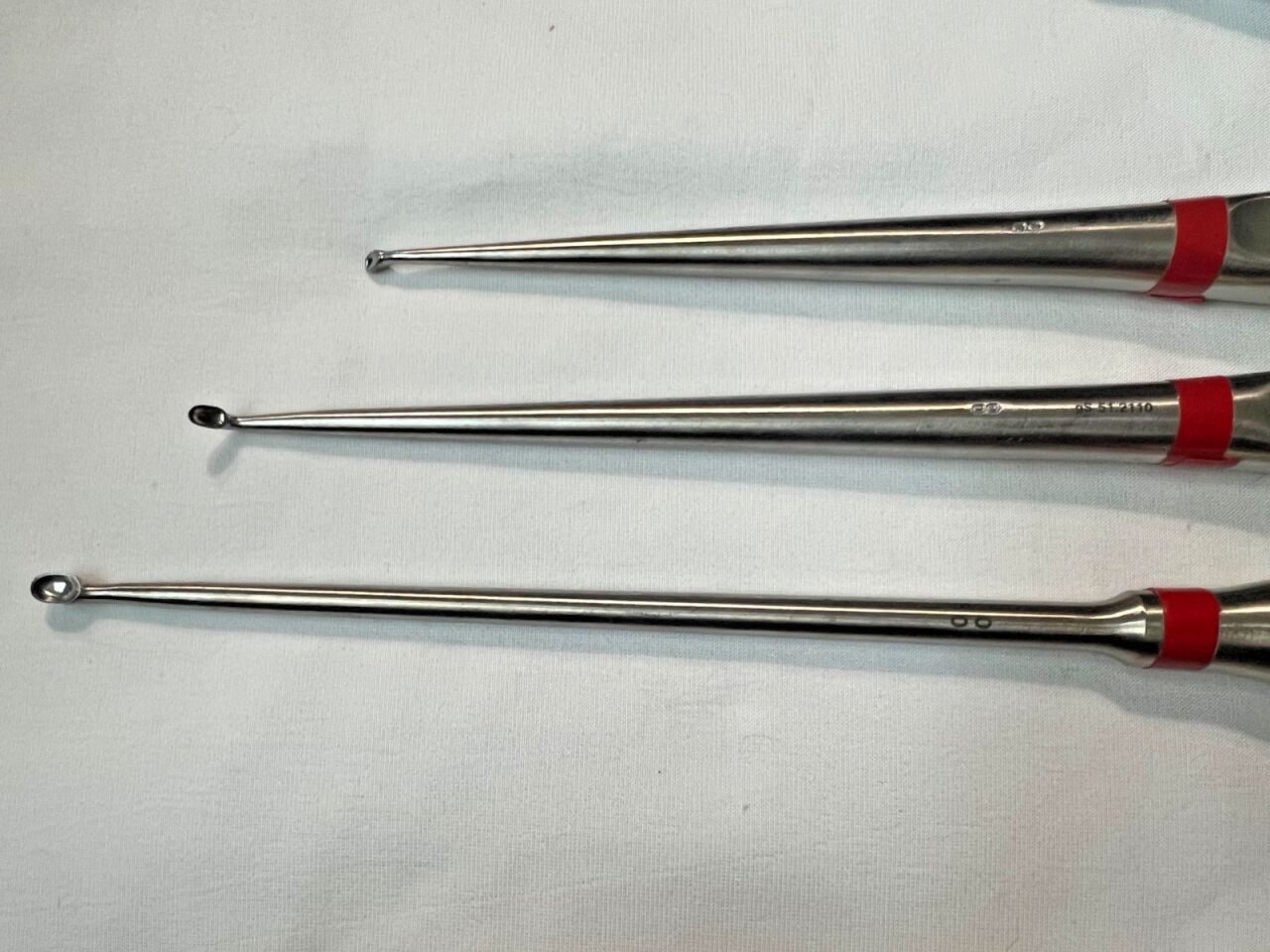 MILLENNIUM  Set of 8 Spinal Curettes Sizes 0,00,000 Angled & Straight — photo 4