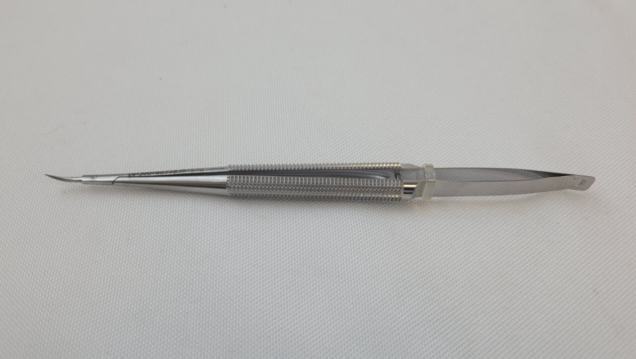 MILLENNIUM SURGICAL 18-SDC15RV Vannas Dissecting Scissors, Curved, Round Handle — photo 1