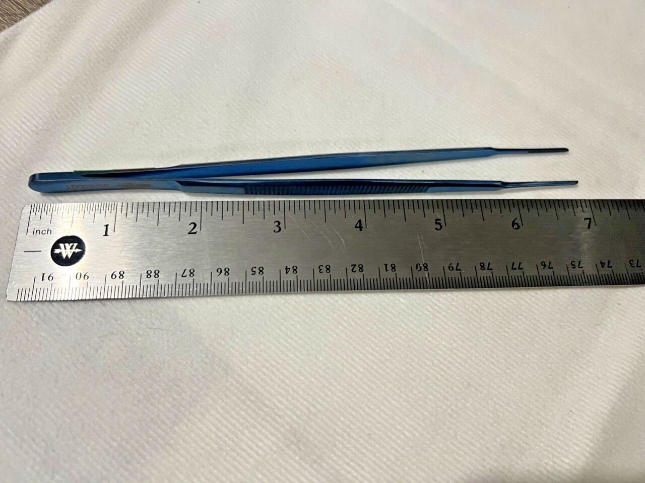 SYMMETRY SURGICAL 55-9000T TC Serrated Dust Tips 7" Length Micro Ring Tip Forceps — photo 4