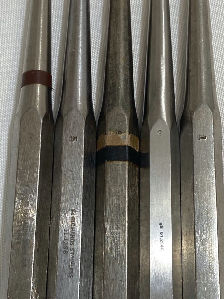 RICHARDS Various Straight & Angled 9" Heavy Bone Curettes — photo 3