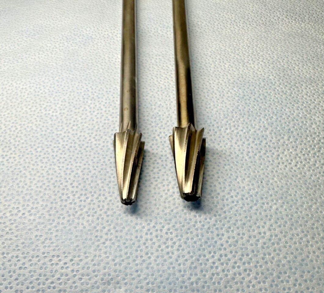 ZIMMER 914 & 913 Spiral Trochanteric Reamer & Spiral Cortical Reamer Set of 2 — photo 4