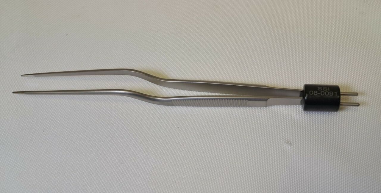 OLSEN 08-0091 Bayonet Bipolar Forcep Non-Insulated Non-Irrigating 1.5mm Tip