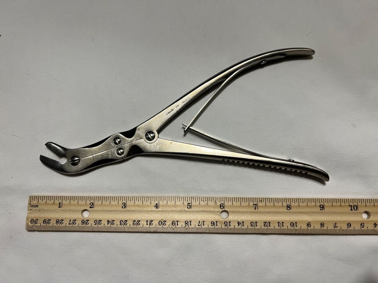 V. MUELLER NL633 Leksell Rongeur Forceps 3mm x 13mm Double Action Slight Curve — photo 4