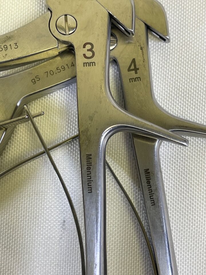 MILLENNIUM SURGICAL 70.5913 & 70.5914 Pair of Spurling Kerrison Rongeur 9" Neuro — photo 4