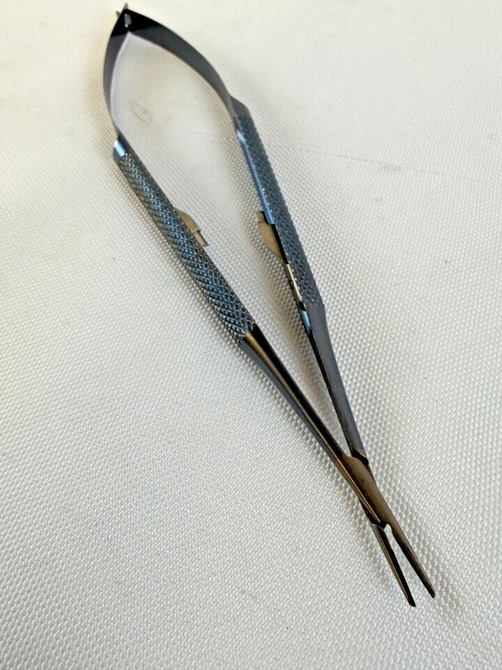 PILLING WECK 359345 Titanium Micro TC Needle Holder 1.1mm Jaw wLock 6" Neuro CVT — photo 4
