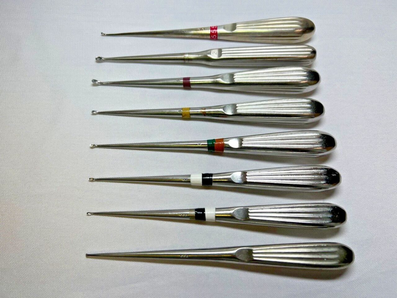 CODMAN  Set of 8 Bone Cup Curettes Spinal