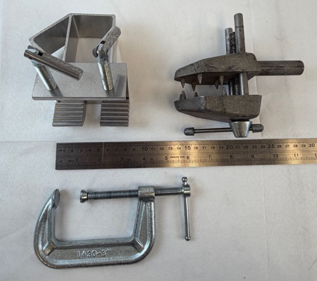 SAWBONES  Lot of 3 Shoulder Scapula Clamp Bone Clamp & Screw Set w/ C-Clamp — photo 11