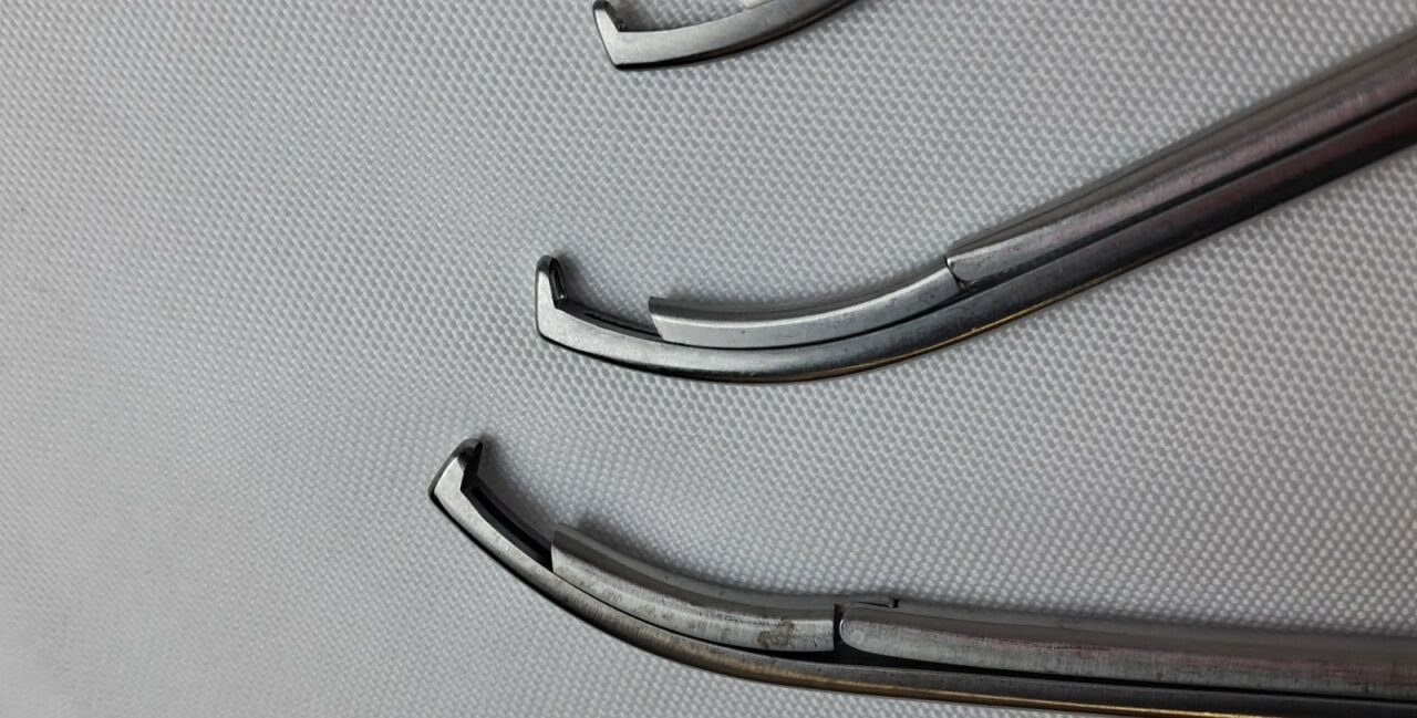 V. MUELLER VINO 2, 3, and 4mm Curved Up 70 Deg. 3pc Neuro/Spine Rongeur Set — photo 4