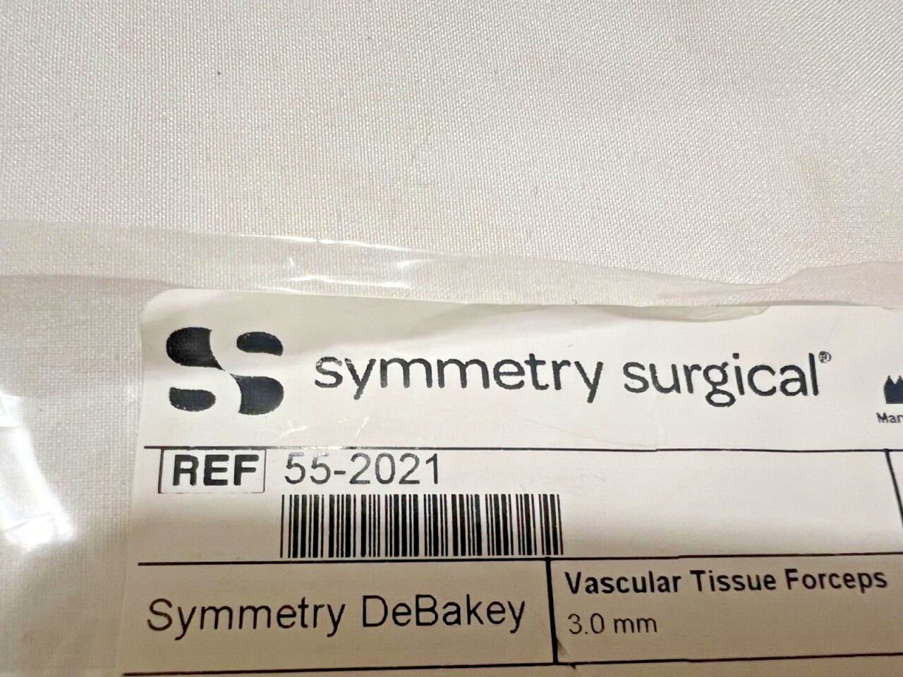SYMMETRY SURGICAL 55-2021 DeBakey Vascular Tissue Forceps 3mm X 12" Length — photo 2