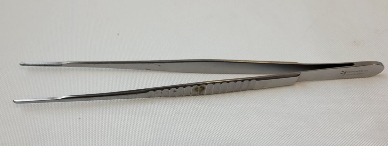 SYMMETRY SURGICAL 37-1001 DeBakey Tissue Forceps Serrated Tips 7-3/4"
