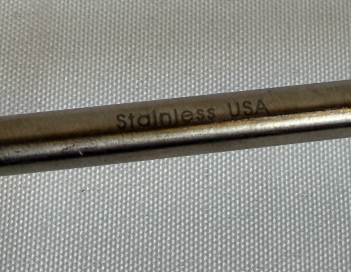 LIFE INSTRUMENTS 525-0904-1 4mm Penfield Probe Slight Curve 10" Neuro Spine — photo 3