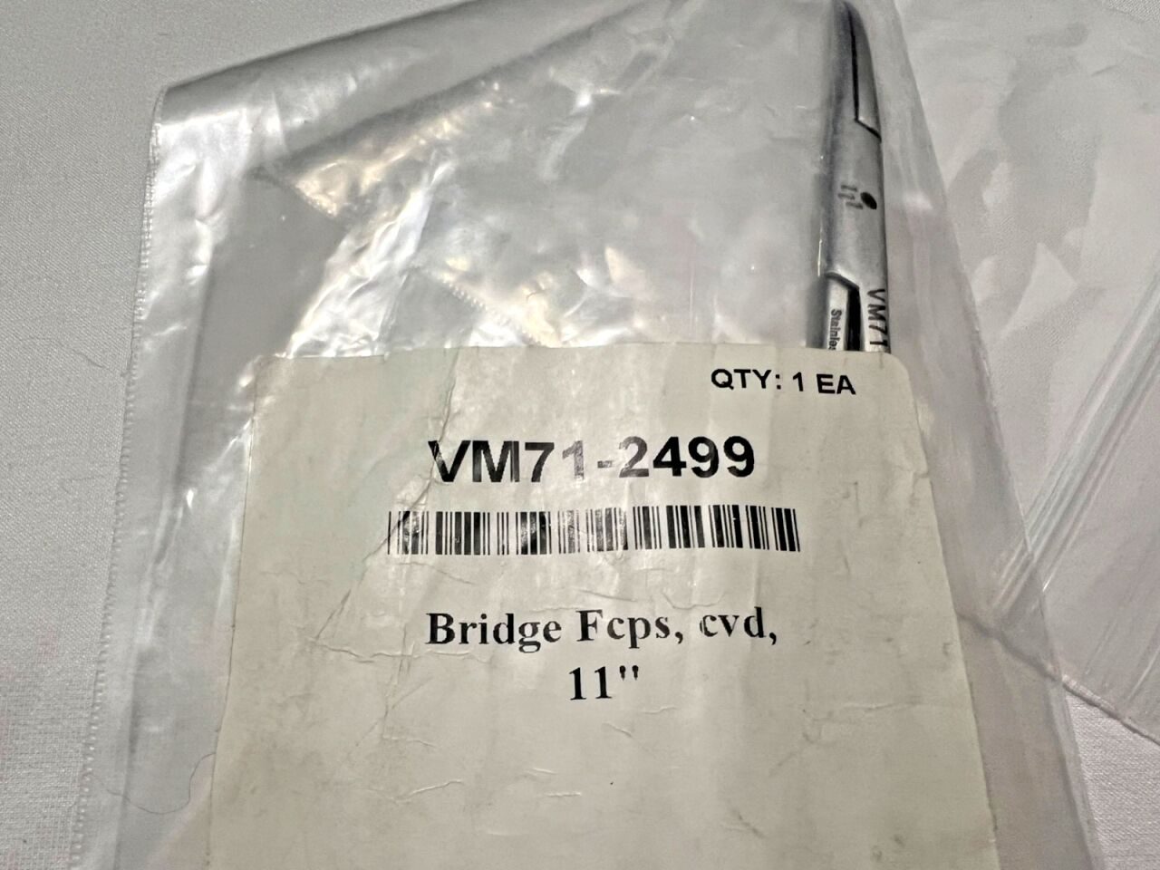 V. MUELLER VM71-2499 Bridge Forceps Curved 11" Length — photo 2