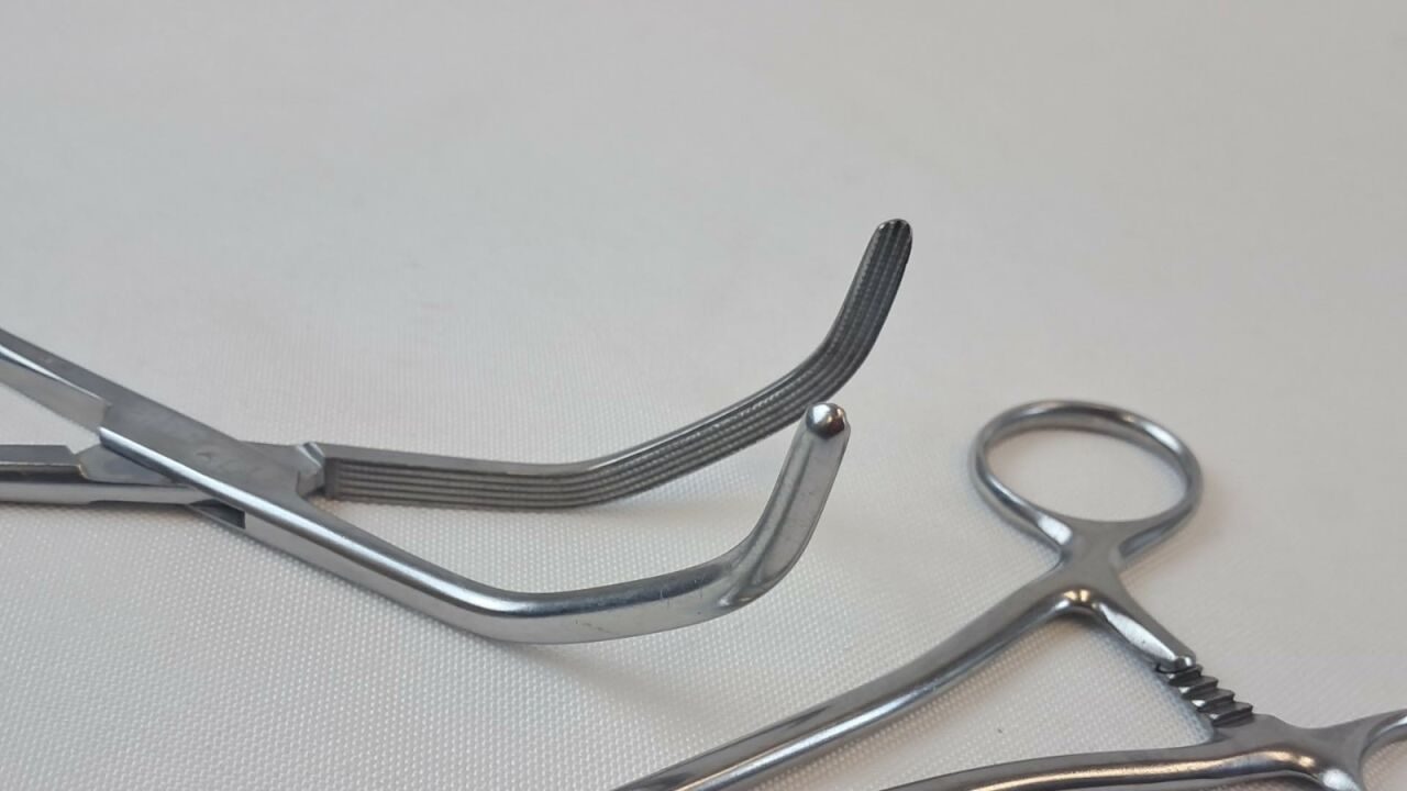 V. MUELLER 9.5" Curved Intestinal Clamp Forceps — photo 2