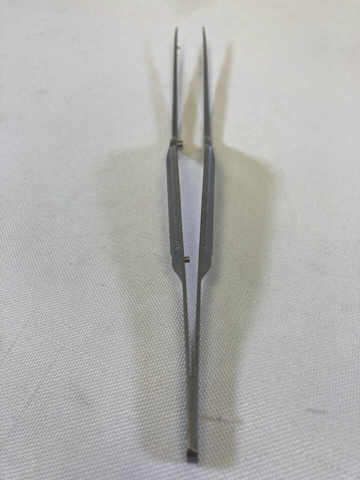 SCANLAN 3789-20N Bayonet Micro Forceps 0.8mm Straight Diamond Dust Tips 10" — photo 7