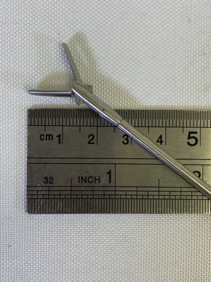 W. LORENZ 34-4390 5mm x 46cm Fenestrated Double Action Grasper ENT Laryngeal — photo 9