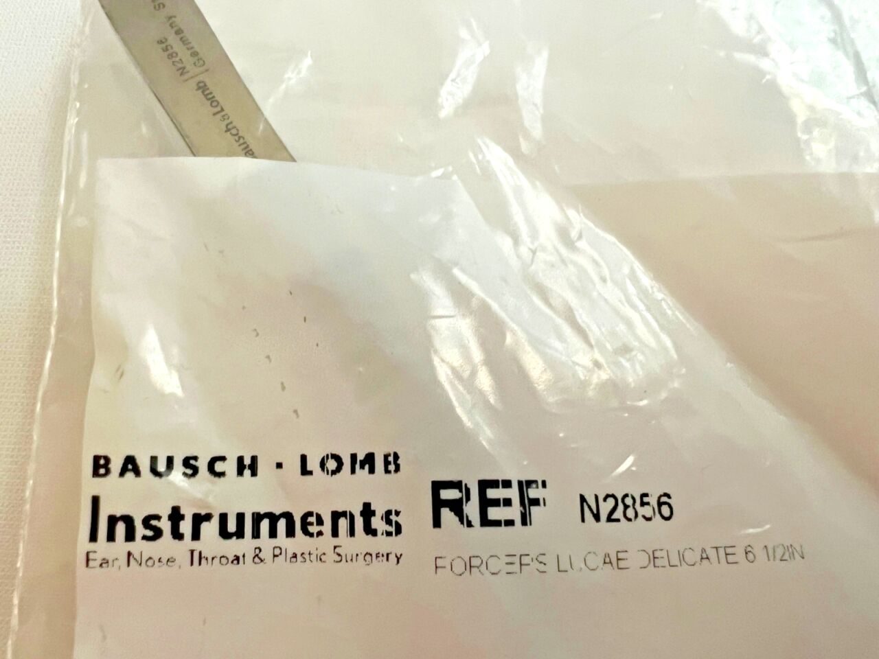 BAUSCH & LOMB N2856 2mm X 17mm Tips 6.3" Length Lucae Nasal Dressing Forceps — photo 2